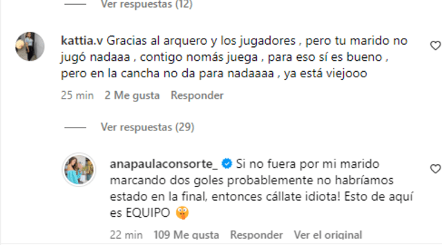 Ana Paula Consorte defiende campeonato de Paolo Guerrero en el LDU.