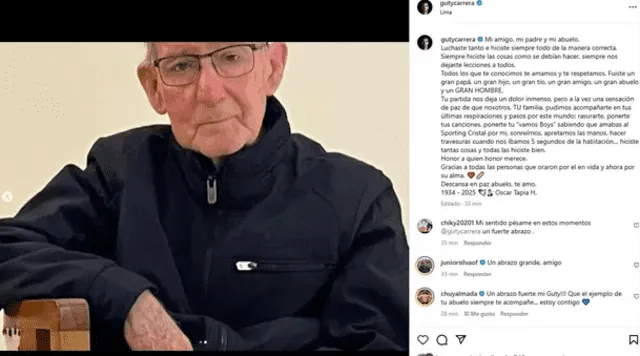 Fallece abuelo de Guty Carrera Fallece abuelo de Guty Carrera