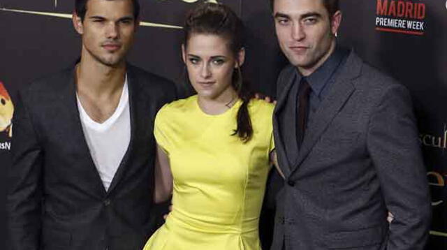 Taylor Lautner, Kristen Stewart y Robert Pattinson.