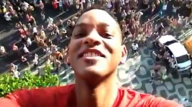 Will Smith compartió foto de su vista del hotel en Río de Janeiro.