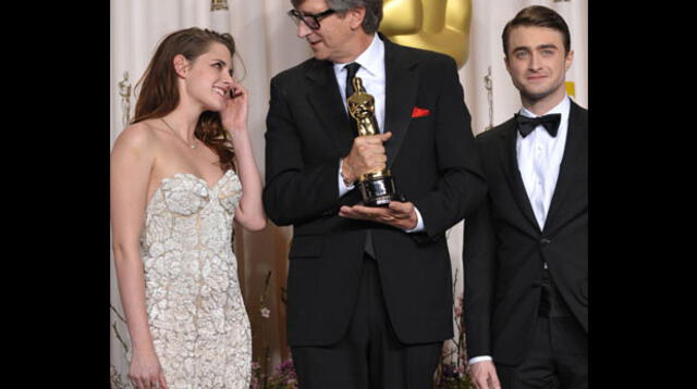 Kristen Stewart y Daniel Radcliffe juntos en la ceremonia del Oscar.