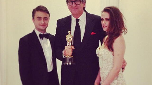 Kristen Stewart y Daniel Radcliffe juntos en la ceremonia del Oscar.