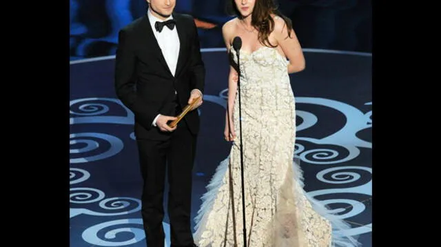 Kristen Stewart y Daniel Radcliffe juntos en la ceremonia del Oscar.