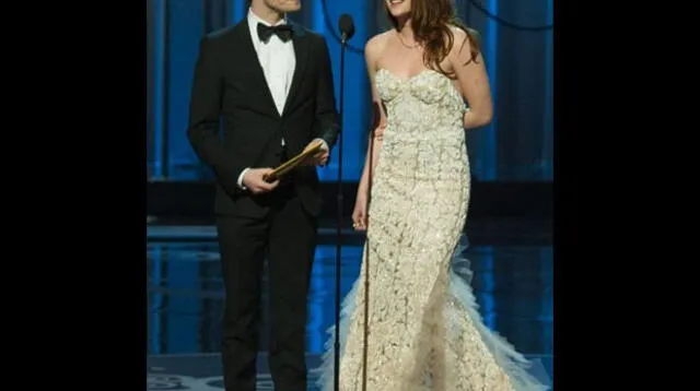 Kristen Stewart y Daniel Radcliffe juntos en la ceremonia del Oscar.