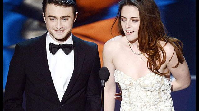 Kristen Stewart y Daniel Radcliffe juntos en la ceremonia del Oscar.