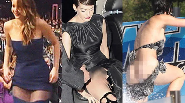 Las estrellas de Hollywood sufren accidentes con su costosa ropa.