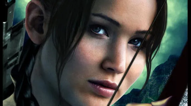 Jennifer Lawrence en poster promocional de En llamas (Catching fire)