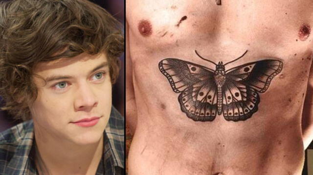 Harry Styles y su nuevo tatuaje: una mariposa.