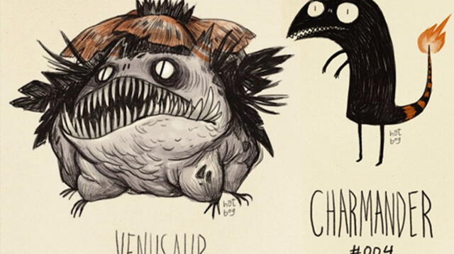 Los personajes de Pokemon desde la visión de Tim Burton.