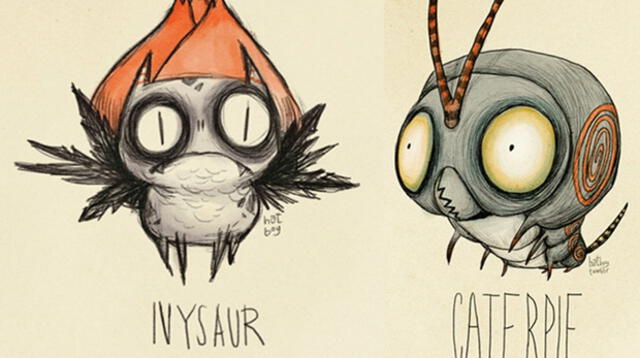 Los personajes de Pokemon desde la visión de Tim Burton.