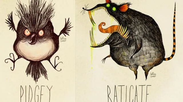 Los personajes de Pokemon desde la visión de Tim Burton.