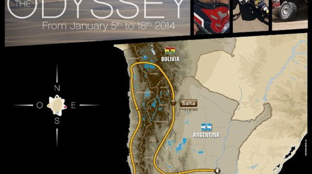 Ruta del Rally Dakar 2014: Argentina-Bolivia-Chile