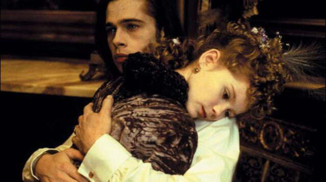 Brad Pitt (Louis de Pointe du Lac) y Kirsten Dunst (Claudia)