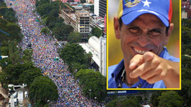 Venezuela: la avenida Bolívar es abarrotada por cientos de miles de simpatizantes de Henrique Capriles Radonsky. (Video: Globovisión / RPPTv)
