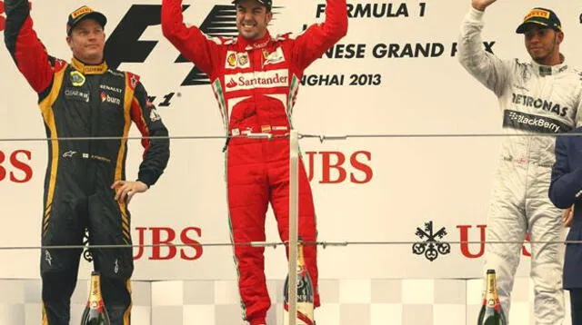 F1: Fernando Alonso, Kimi Raikkonen y Lewis Hamilton se llevaron el podio del Grand Prix de China.