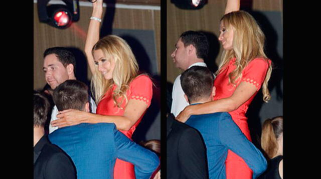 Paris Hilton muy acaramelada con su novio.