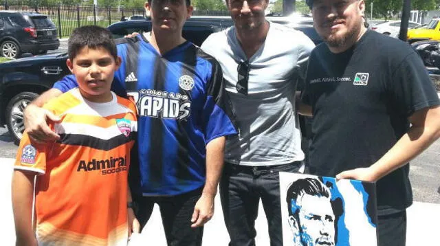 David Beckham con fans en Estados Unidos