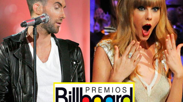 Maroon 5 y Taylor Swift se enfrentan hoy por los premios Billboard.