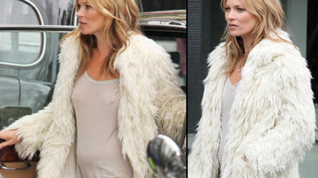 Kate Moss graba comercial en Londres sin ropa interior