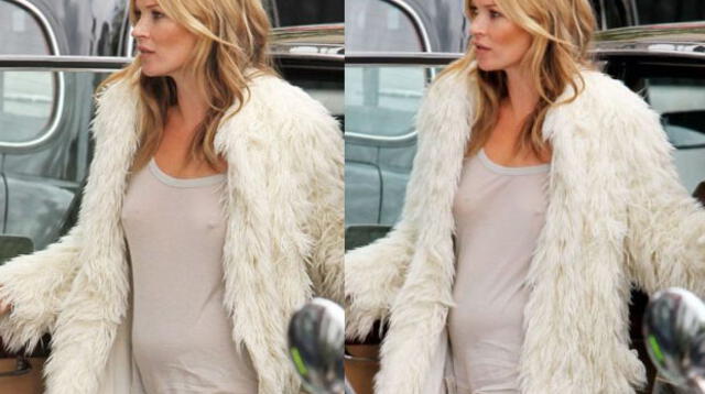 Kate Moss graba comercial en Londres sin ropa interior