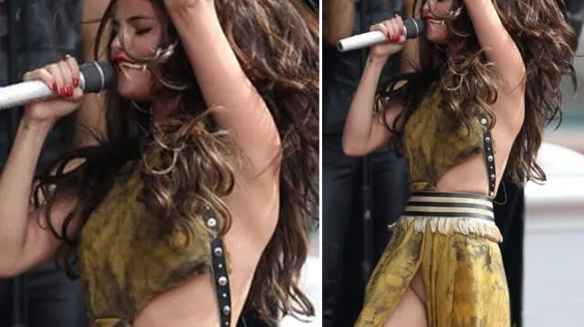Selena Gomez sufrió un percance con su vestuario durante concierto en Boston