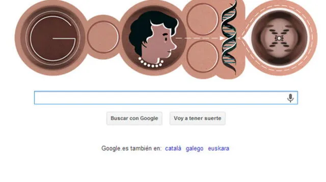Rosalind Franklin es el nuevo doodle de Google.