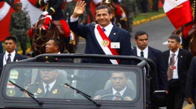 Ollanta Humala llegó a la Gran Parada Militar.
