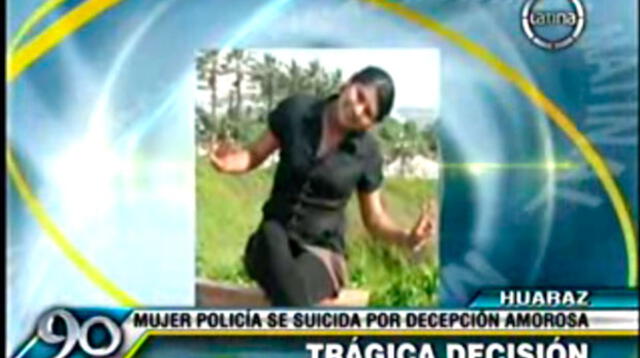 Huaraz: mujer policía se suicidó por una decepción amorosa.