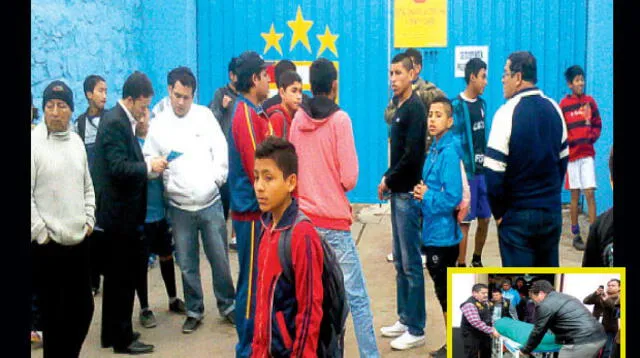 Tras lo sucedido, se suspendieron las pruebas. Muchos niños y jóvenes fueron con la ilusión de aprobar el examen y pertenecer a las filas de Sporting Cristal.