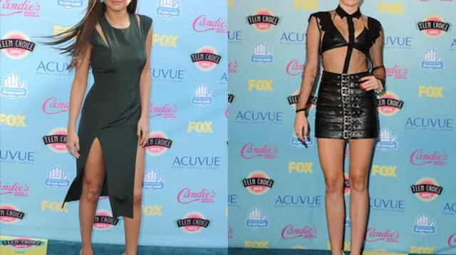 Selena Gomez y Miley Cyrus en los Teen Choice Awards 2013
