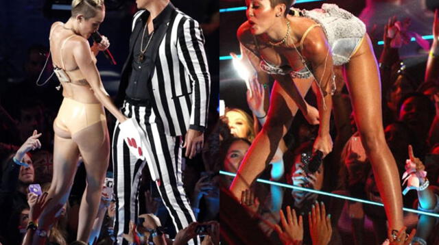 Miley Cyrus hizo atrevido twerking en los VMA 2013
