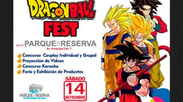 Dragon Ball Fest: Lima, sede de evento en el Parque de la Reserva.