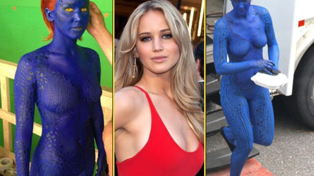 Jennifer Lawrence mostrará su belleza teñida de azul en nuevo film de X-Men