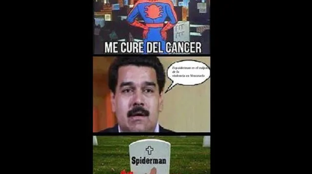 Memes de Nicolás Maduro tras acusar al Hombre Araña (Spiderman) de causar violencia en Venezuela