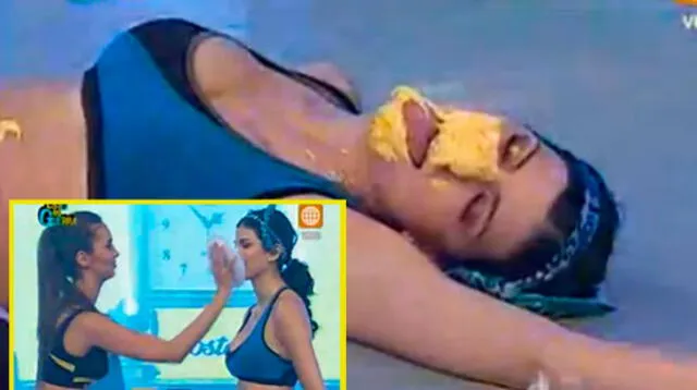 Nicole Faverón tomó con humor tortazo en la cara.
