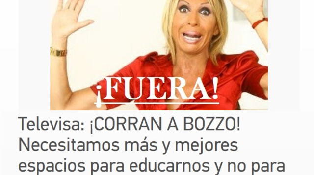 Mejicanos hacen campaña para sacar a Laura Bozzo de la TV y de su país