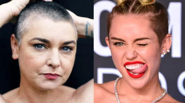 Miley Cyrus y Sinead O'Connor en guerra de cantantes en Twitter