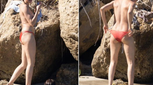 Cameron Diaz se divirtió en la playa junto a un grupo de amigos