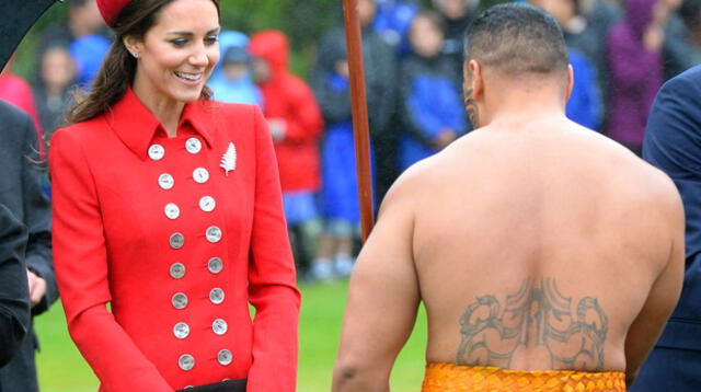 Kate Middelton es recibida por indígenas maoríes en Nueva Zelanda