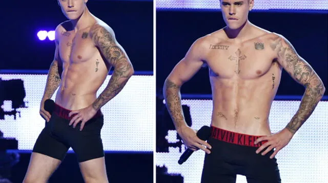 Justin Bieber sorprendió a propios y extraños al desnudarse en pleno Fashion Rocks 2014