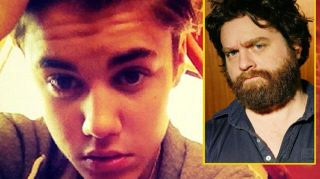 Zach Galifianakis le dice de todo a Justin Bieber