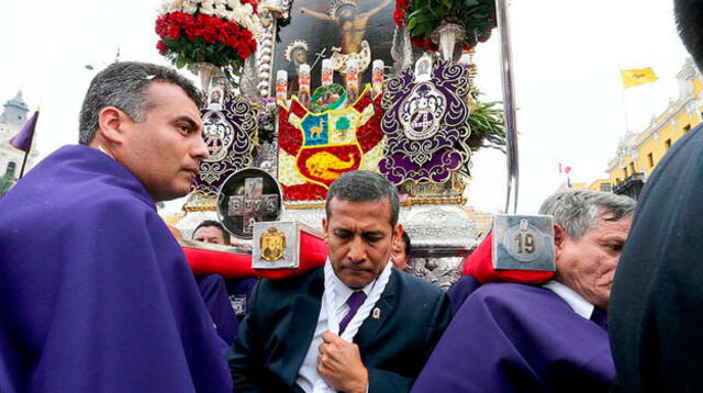 El presidente participó de la tradicional procesión.
