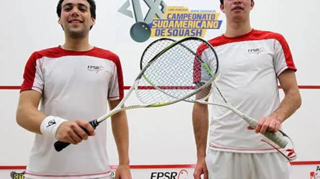 Diego Elías y Alonso Escudero se coronaron campeones en dobles del Sudamericano de Squash.