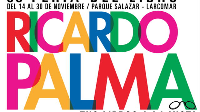 35ª Feria del Libro Ricardo Palma se inaugura este viernes 14 de noviembre en el Parque Salazar de Miraflores