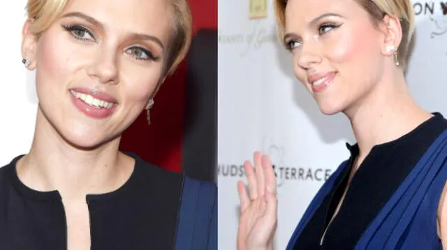 Scarlett Johansson lució un cabello más corto.