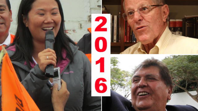 Keiko Fujimori, Pedro Pablo Kuckzynski y Alan García