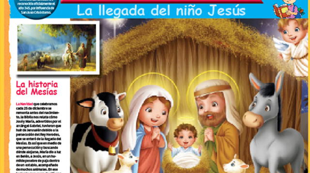 La llegada del niño Jesús.