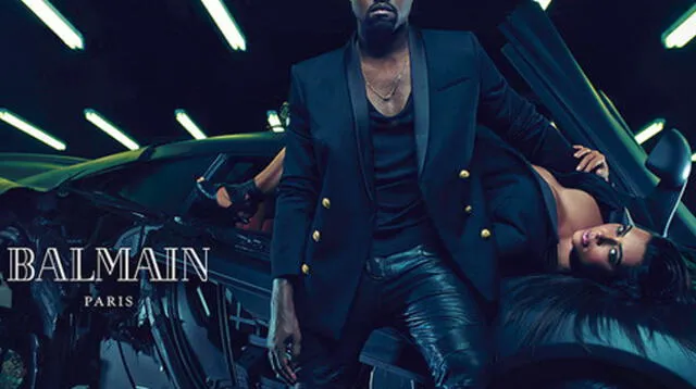 Kim Kardashian y Kanye West se lucen en una sexy sesión de fotos de Balmain.