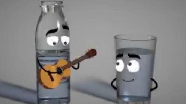 Estos vasitos musicales te explican por qué debes tomar 8 vasos de agua al día.