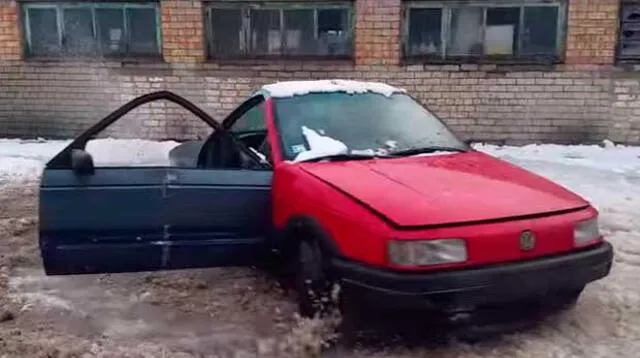 Hombre hizo un raro experimento con su carro. 